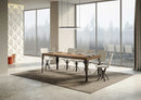 Tavolo Allungabile 120/380x90 cm Paxon Quercia Natura Gambe Antracite      