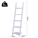 Libreria 5 Ripiani Aperti Design Moderno in Legno Bianco 50x40x195 cm 