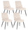 Lot de 4 chaises Cora 48x62x84 cm en tissu noir et beige
