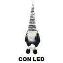 Pupazzo Gnomo in Tessuto con Led grigio cm 23x18xh70