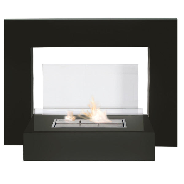 online Cheminée Bioéthanol au Sol 60x80 cm Karlsen Asiago Noir