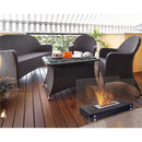 Camino a Bioetanolo da Pavimento 70x40,2 cm Flig Oakland Nero