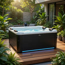 Vasca Idromassaggio da Esterno Spa Smontabile 180x180x65 cm 6 Persone Oslo Plus Pannello OLED
