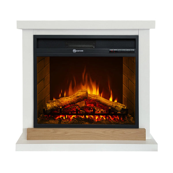Camino Elettrico da Terra 75x28x70 cm Stoccolma in Legno Bianco L75xP28xH70 cm online