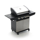 Barbecue a Gas con 4 Bruciatori Termometro e Fornello Laterale Taddei 4F Deluxe