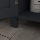 Mobile Sottolavello da Bagno 60x30x60 cm in Truciolato e MDF Grigio