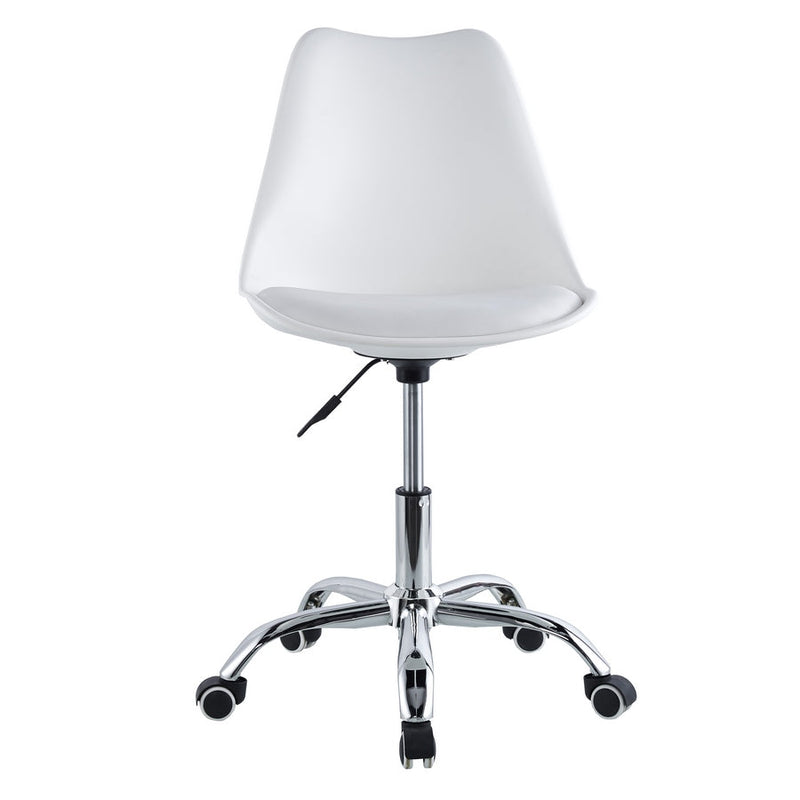 Sedia Operativa da Ufficio 48,5x49x80/88 cm May Bianca