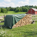 Telo Copri Auto Impermeabile 6 x 4 m in PE Resistente agli Strappi 90 GSM Verde      