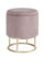 Tabouret Conteneur Rond Rose Sauvage Polina Rembourré en Tissu Effet Velours