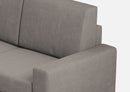 Divano Angolare 6 Posti 286x226x85 cm Sakar in Tessuto Grigio