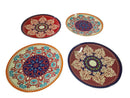Set 4 Piatti Piani in Porcellana e Gres Multicolor VdE Tivoli 1996 Shiraz