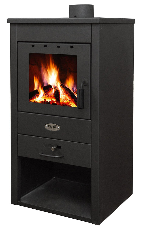 prezzo Poêle à Bois 9kW 100 m3 en Acier Anthracite