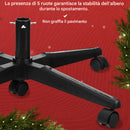 Base per Albero di Natale Universale con Ruote 69x22x50 cm in Plastica Nero      