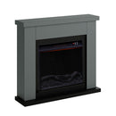 Camino Elettrico da Pavimento 99x88,3x25 cm Effetto Fiamma 1500W Sined Asciano Grigio Scuro