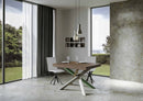 Tavolo Allungabile 140-244x90x77 cm Volantis Noce Telaio 4A 