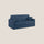 Canapé lit 2 places 166x92x96 cm en tissu bleu