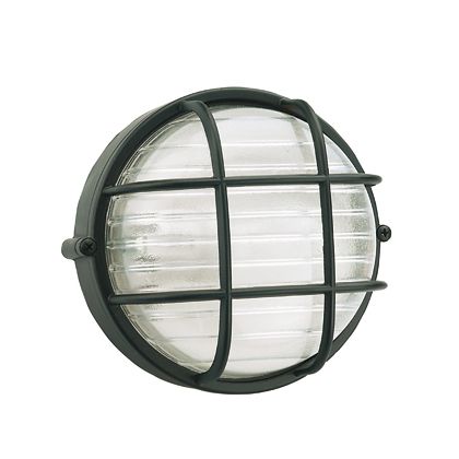Petit plafonnier rond avec cage de couleur noire pour l'extérieur Sovil Industrial Line online