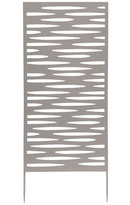 Set 4 Pezzi Pannello Decorativo Frangivista Verdemax Ornamentale o Divisorio 50x100 cm con Punte di Fissaggio in Metallo Grigio
