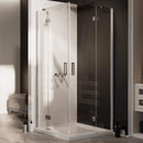 Box Doccia Angolare 2 Ante Battenti in Cristallo Trasparente 6mm H190 Fosterberg Herning Varie Misure