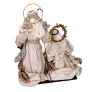 Natività tessuto bianco e oro cm xh35,5