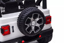 Macchina Elettrica per Bambini 12V Mp4 2 Posti con Licenza Jeep Wrangler Rubicon Bianca