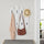 Porte-manteau mural 64x81 cm Wave blanc 8 crochets Blanc