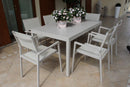 Tavolo Milo 150x90x74 h cm in Alluminio Tortora