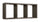 Etagère rectangulaire 3 compartiments muraux 70x30x15,5 cm en panneaux de fibres de bois Chêne Foncé Tristano