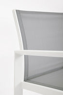 Set Tavolo e 3 Sedie da Giardino in Alluminio Kallen Bianco