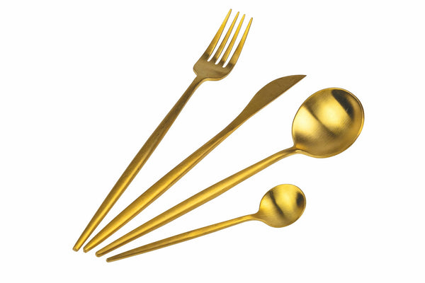 Ménagère Service 24 Pièces en Acier Doré Mat VdE Tivoli 1996 Preciosa prezzo