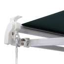 Tenda da Sole Avvolgibile Manuale a Parete Tessuto di Poliestere Verde 2.5x2m 