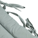 Cuscino Outdoor Imbottito Idrorepellente per Lettino da Esterno 60x180 cm in Poliestere e Policotone Verde Salvia      