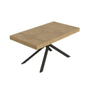  Tavolo Allungabile 160-420x90x74 cm Niket Quercia Natura Gambe Antracite