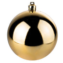Set 12 Palle di Natale Ø8 cm in Plastica Oro