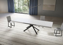  Tavolo Allungabile 180-440x90x74 cm Niket Bianco Frassino Gambe Antracite