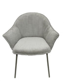 Set 2 Sedie con Braccioli 66x64x83 cm in Poliestere Cassidy Warm-Grigio Chiaro