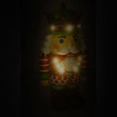 Soldatino Schiaccianoci in Resina 26x18xh48 cm con LED Decorazione Verde