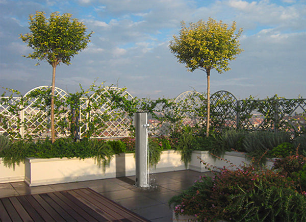 Fontaine Lèche Pieds de Jardin avec Robinet Temporisé Arkema Jolly Champagne Bronze acquista