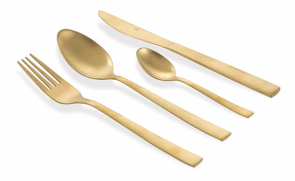 online Ménagère de Service 24 Pièces en Inox Villa d'Este Doré Mat