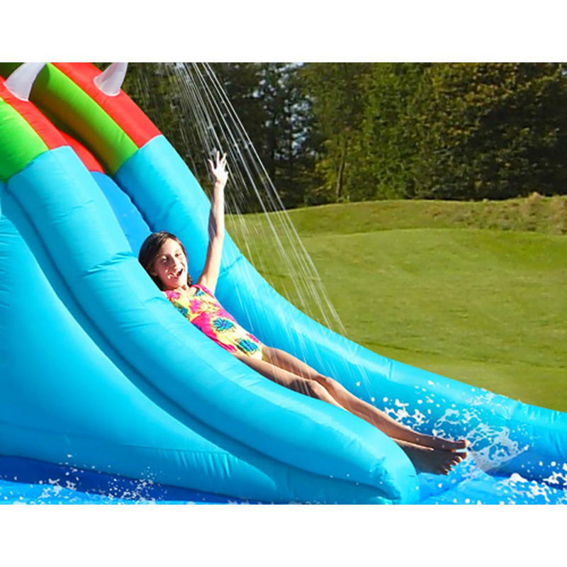 Castello Giostra Gonfiabile Mr. Coccodrillo con Pompa Inclusa Happy Hop