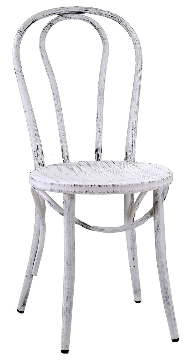 Chaise en métal blanc antique Adami Bristol acquista