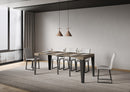 Consolle Allungabile 90-196x40x77 cm Flame Small Tortora Telaio Antracite 