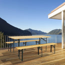 Set Birreria da Giardino Pieghevole Tavolo 200x70 cm in Legno di Abete