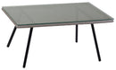 Set da Giardino Divano 2 Poltrone e Tavolino in Polyrattan Laredo Melange Grigio