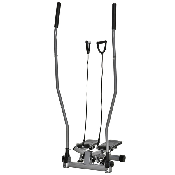 online Stepper Fitness 54x40x135 cm con Maniglia e Monitor LCD in Acciaio Argento