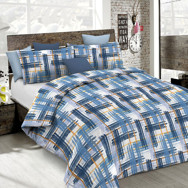 online Housse de couette avec imprimé Tratti double face sur le sac et les taies d'oreiller
