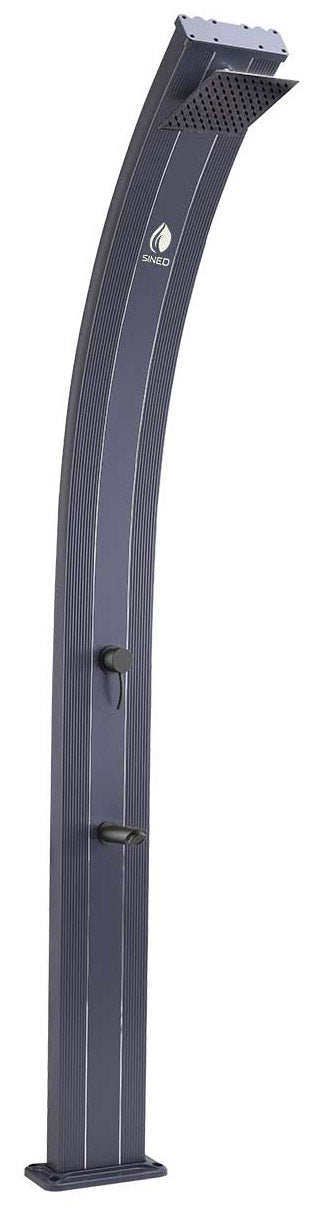 sconto Douche Solaire de Jardin 30L Sined Lea Gris Mitigeur et Lave pieds