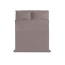 Set Lenzuola Sopra Sotto e Federe Linea Cloe in Raso di Cotone Rosa Antico Varie Misure
