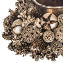 Set 3 Giro Candela con Pigne Ø15 cm Oro