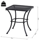 Tavolino da Giardino 45x45x50 cm in Acciaio Nero
